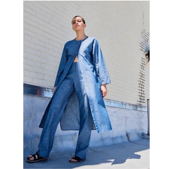 NEW Zero + Maria Cornejo Luca Shirt Dress 0 - Picture 2 of 4